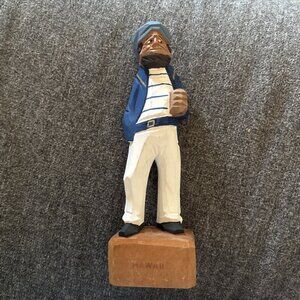 Hand Carved Wooden Sailor Whaler without spear. 8 inch